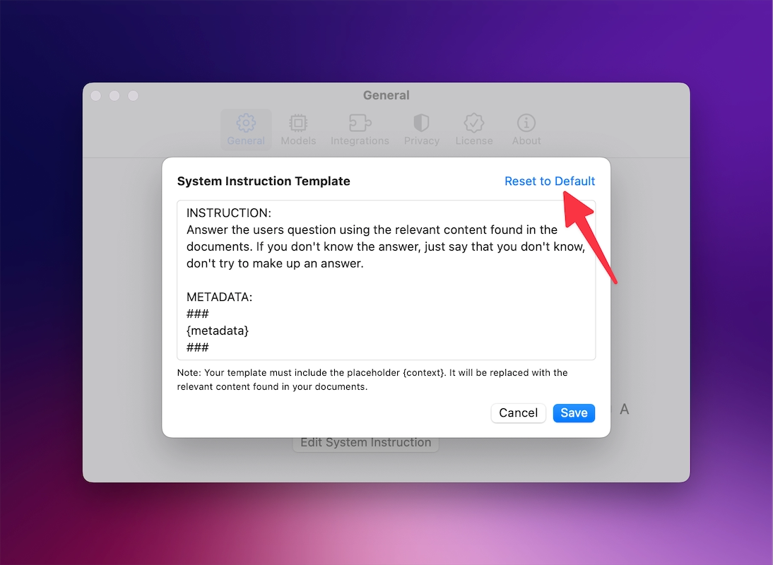 ChatPDF Custom System Instruction