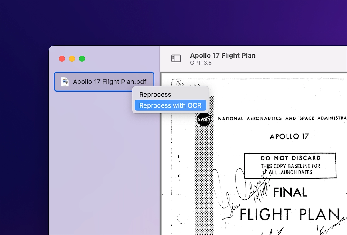 ChatPDF Reprocess with OCR
